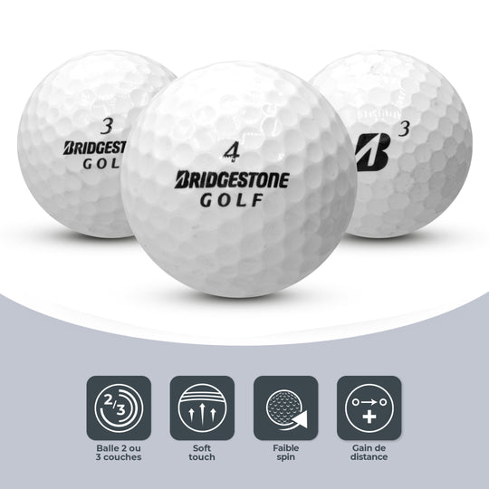 12 Balles de Golf Bridgestone Mix Pearl