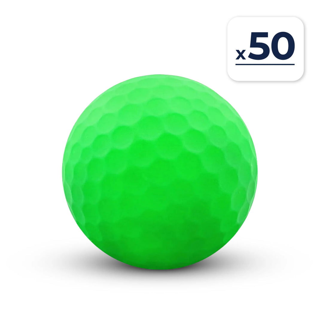 50 Balles de Golf Neuves Couleur Vert Mat