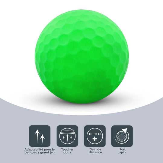 50 Balles de Golf Neuves Couleur Vert Mat