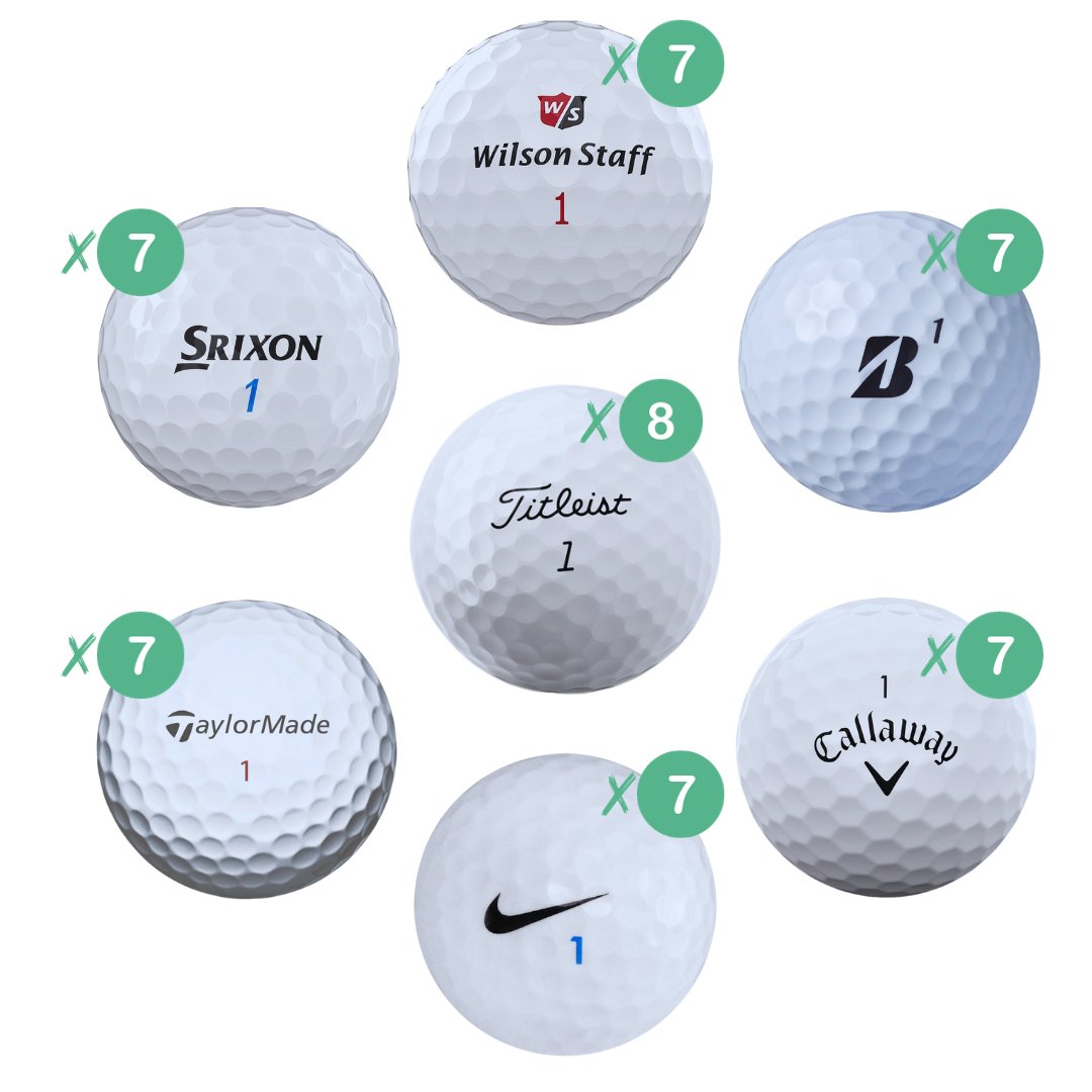 50 Balles de Golf Mix Grandes Marques